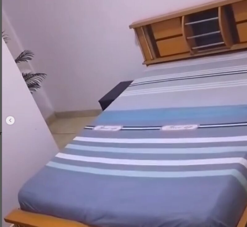 4 by 6 bed frame and mattress with side drawer (Lekki) - Image 2