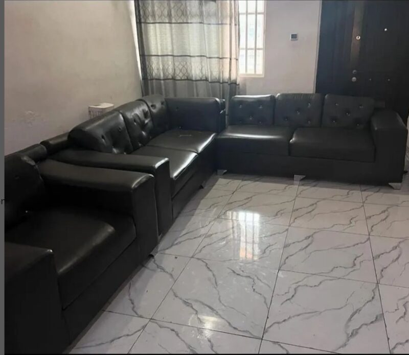 7 seater L shaped chair with single water (3,3,1) (Ajah)