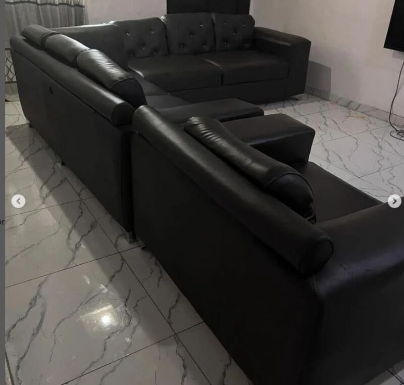 7 seater L shaped chair with single water (3,3,1) (Ajah) - Image 2